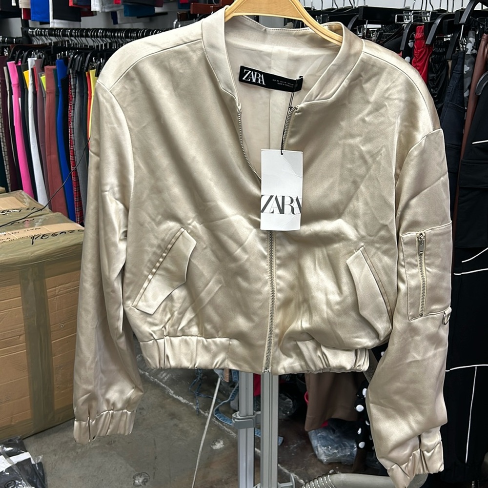 Zara satin bomber jacket size XS